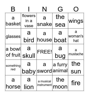 Art Museum Bingo Card