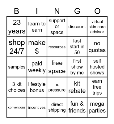 L'BINGO Card