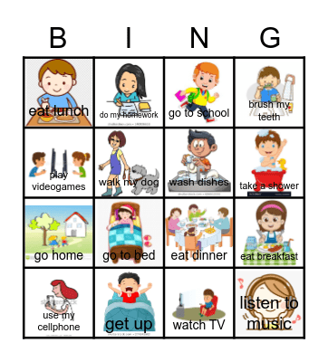 My every day Bingo Card