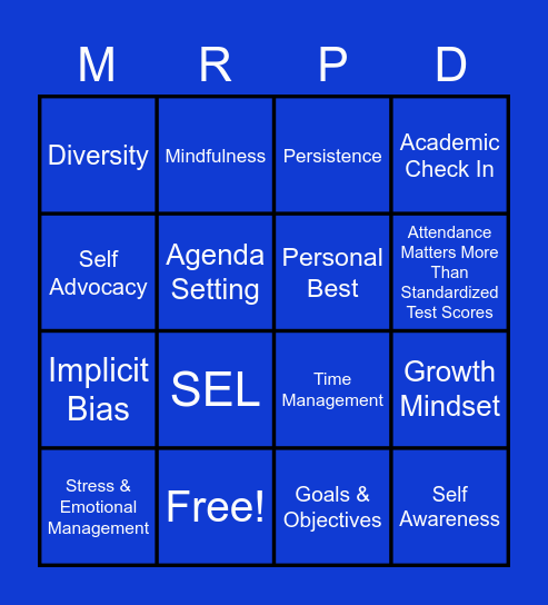 Mr PD's Totally Awesome Seminar Bingo Bonanza Bingo Card