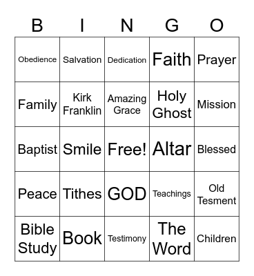 Doing Life Together Bingo Card