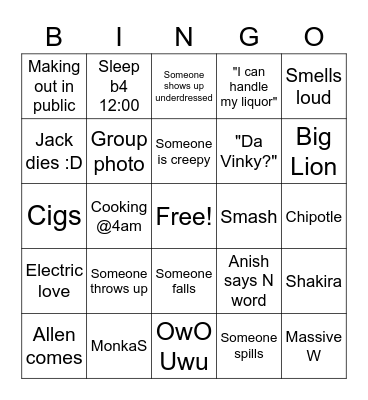 Valentine's Day Bingo Card