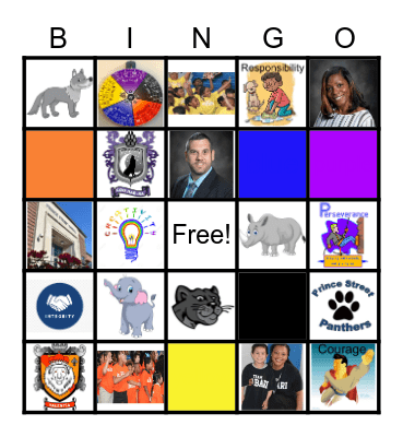 Prince Street Primary BINGO Card