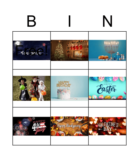 Las celebraciones Bingo Card