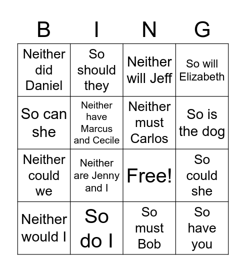 Bingo Card