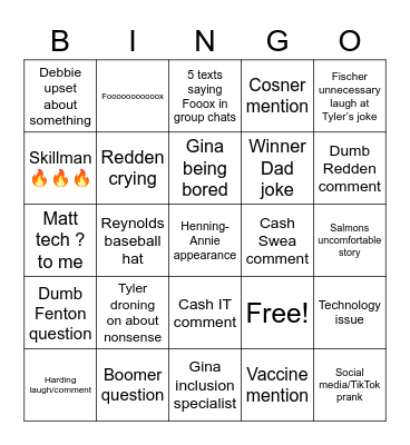 Hci Bingo Card