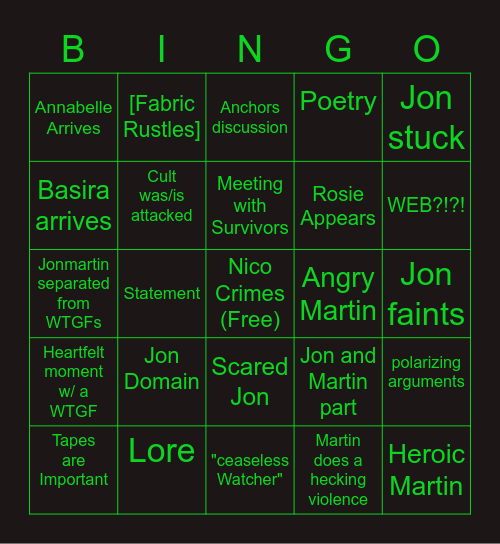 194 Bingo Card