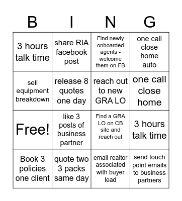 Sales Bingo Round 2 Bingo Card