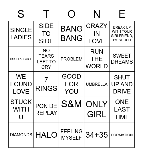 Ladies Night! Bingo Card