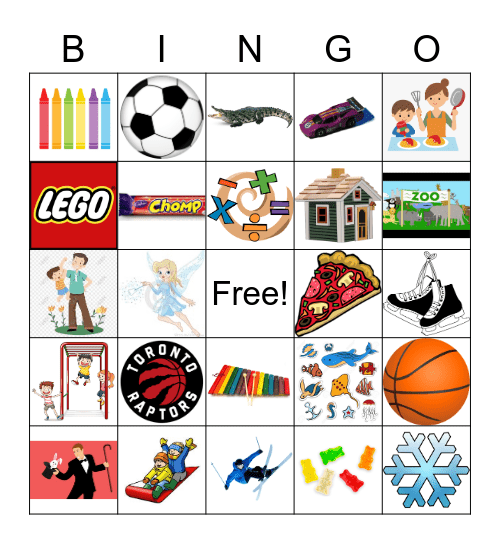 Noah's Birthday Bingo Card