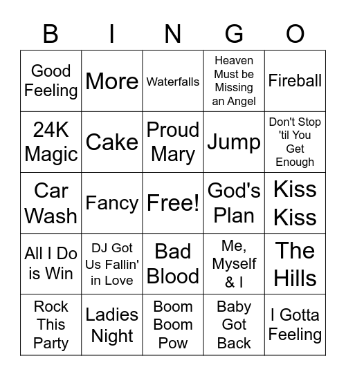 PARTY I Bingo Card