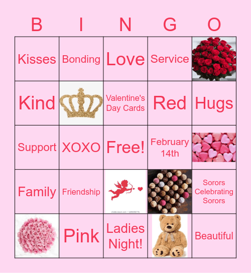 Soror Valentine's Bingo Card