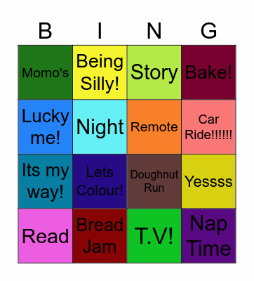 My Mommy Bingo Card
