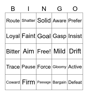 Ultimate Yongo Challenge Bingo Card
