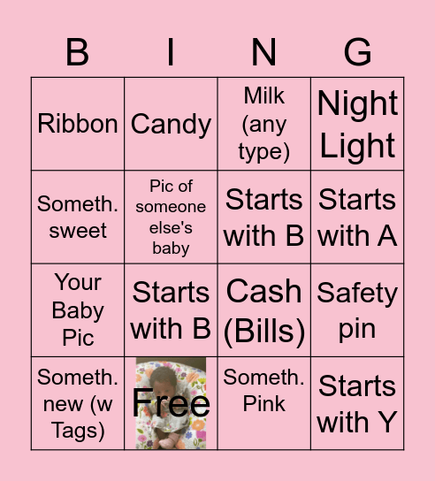 💕Welcome Baby Joi!💕 Bingo Card