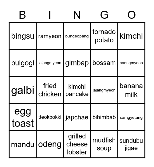 Untitleds Bingo Card