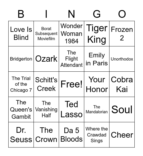 GL Happy Hour Bingo Card