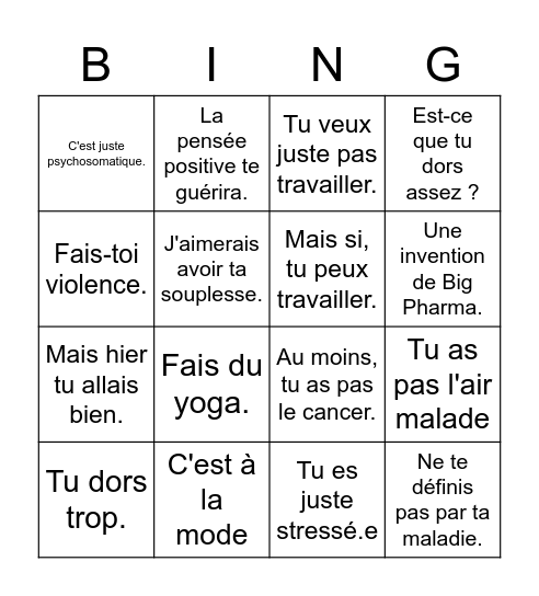Bingo SED Bingo Card
