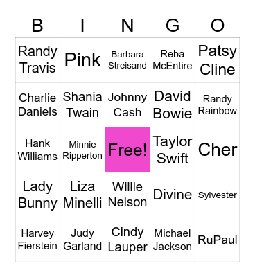 Town & Country Bingo Card