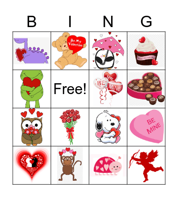 Valentines Bingo Kurz Hall Program Bingo Card