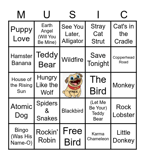 THE SECRET LIFE OF PETS Bingo Card