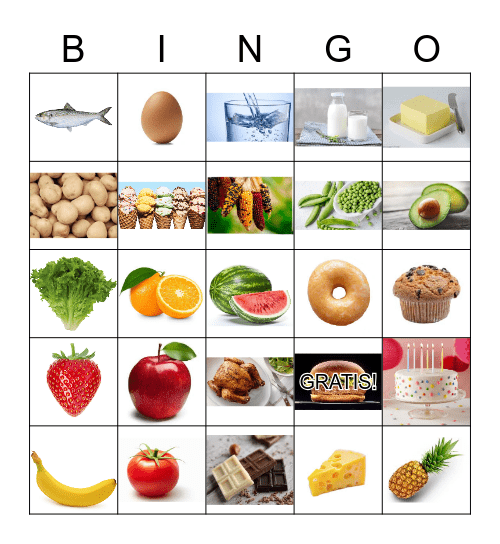 FOOD Bingo Card