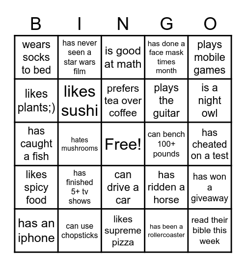 Valentine's day 2021 Bingo Card