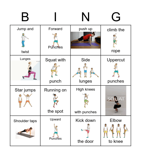 Form 3 Fitness BINGO Card