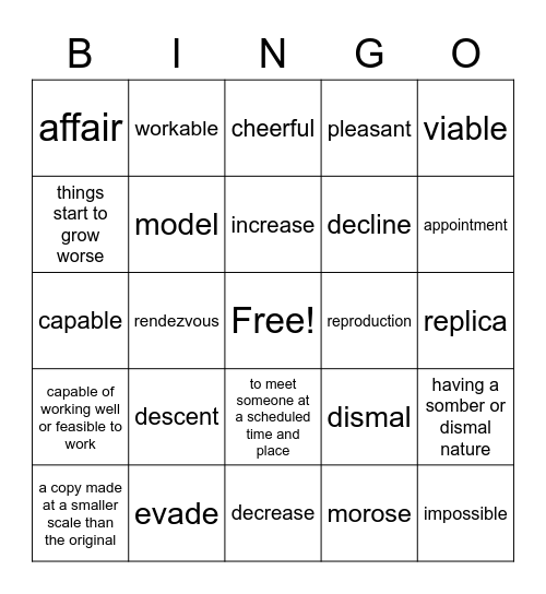 WordMasters Challenge #2 Bingo Card