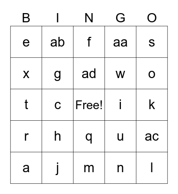 Erin's Virtual Bridal Shower Bingo Card