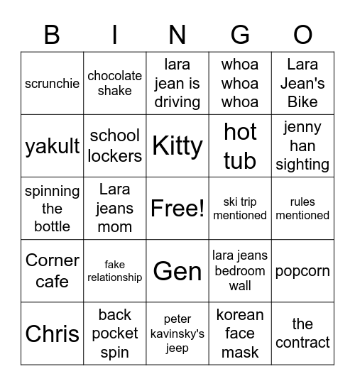 tatb Bingo Card