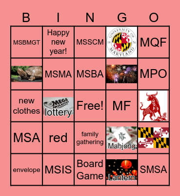 Lunar New Year Bingo Card