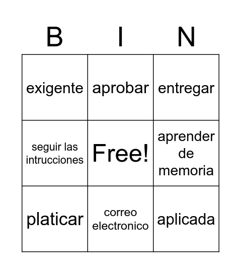 Repaso - Kennedy Miller Bingo Card