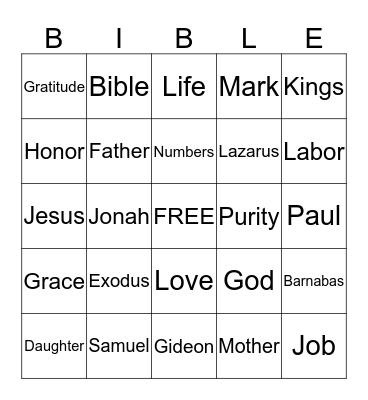 PARENT/TEEN SOUL-WINNING BANQUET Bingo Card