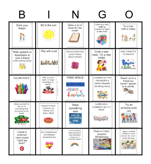 BRADLEY KINDNESS BINGO Card