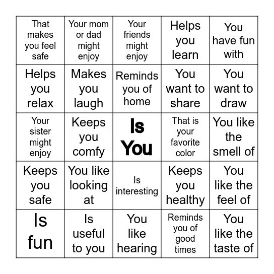 Can you find something that... Bingo Card