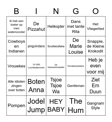 Carnaval Bingo Card
