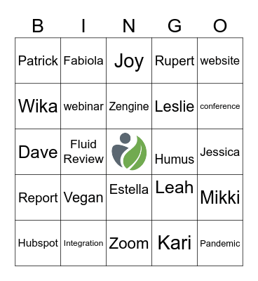 VegFund Bingo Card