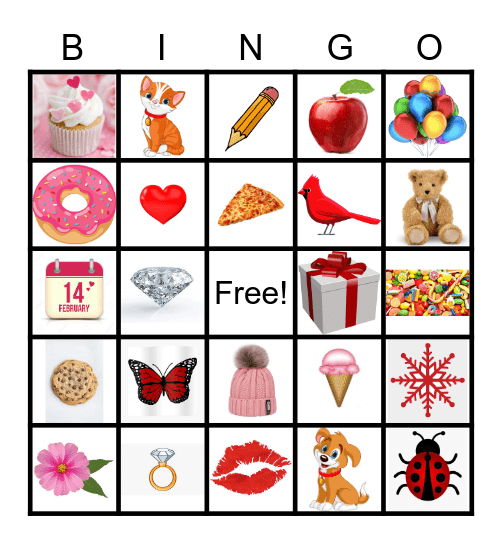 Valentine's Day Bingo Card