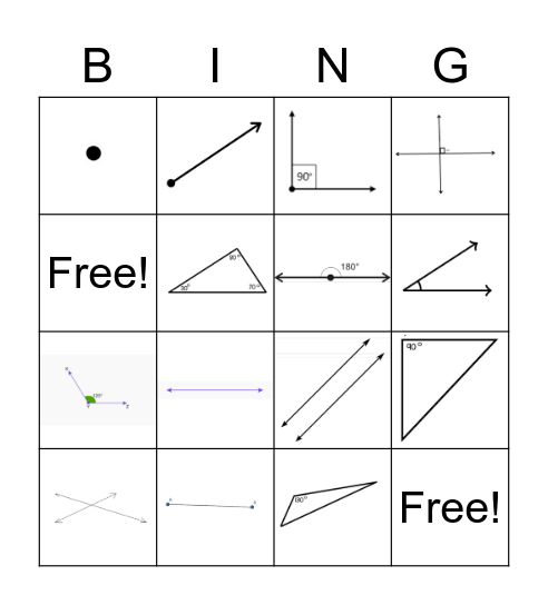 Geometry Bingo Card