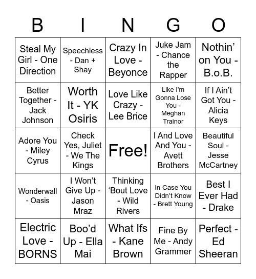 Happy Valentine's Day Bingo Card