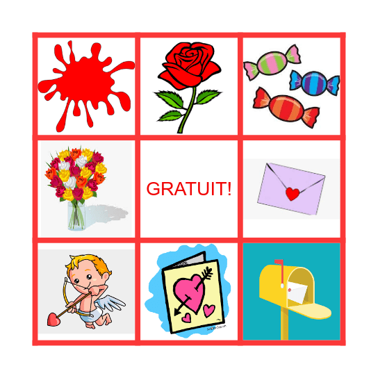 Le St-Valentin Bingo Card