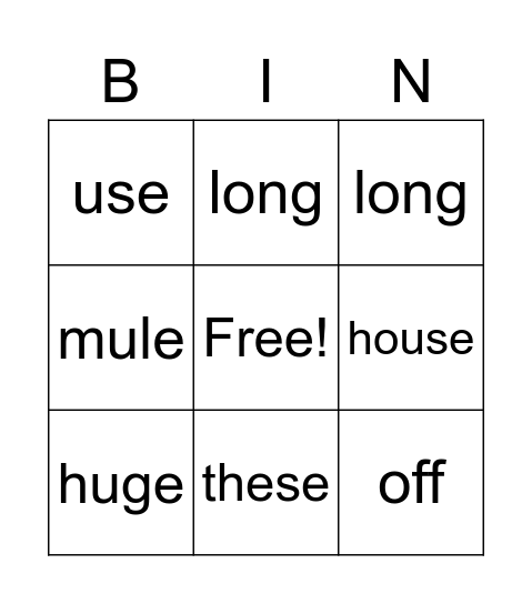 Ella Kai's Bingo! Bingo Card
