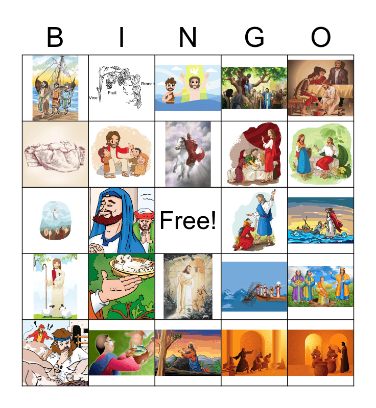 Life of Christ Bingo Card