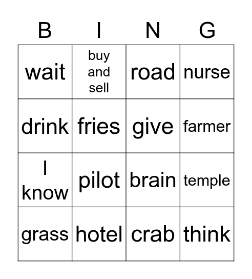 P1/1 Bingo, Week 10 :) Bingo Card