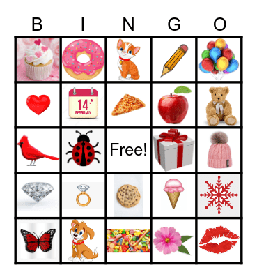 Valentine's Day Bingo Card