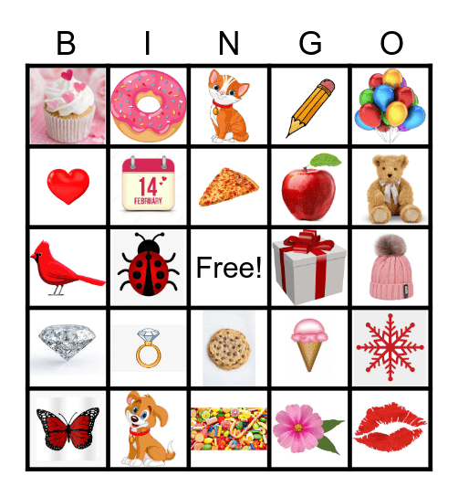 Valentine's Day Bingo Card