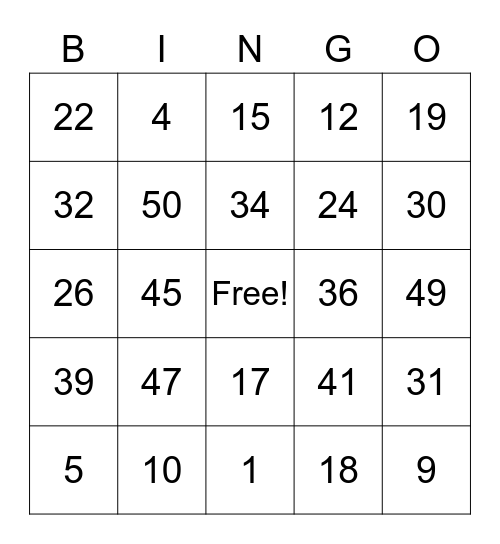 Valentine's Day Bingo Card