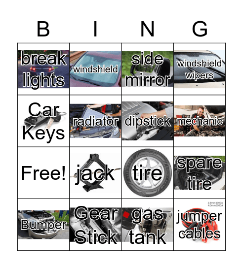 MECHANIC Bingo Card