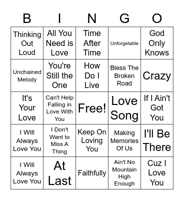 Valentine's BINGO Card